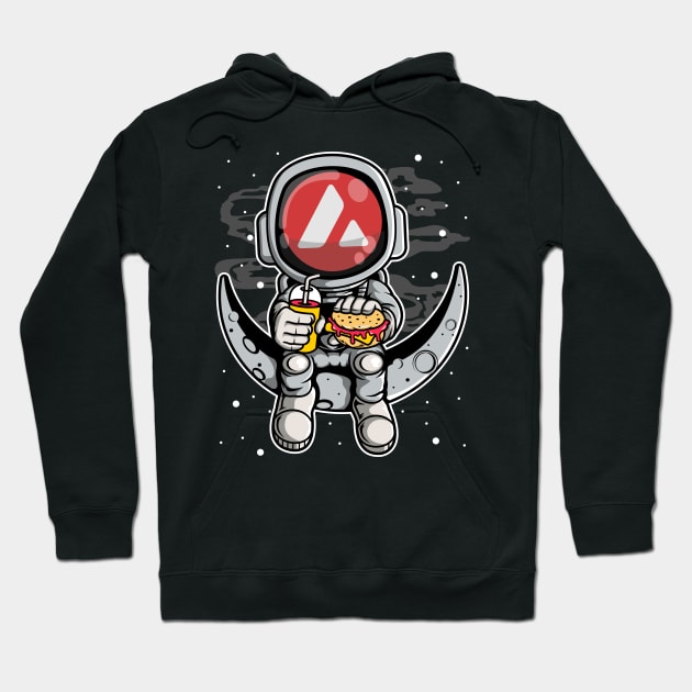 Astronaut Fastfood Avalanche AVAX Coin To The Moon Crypto Token Cryptocurrency Wallet Birthday Gift For Men Women Kids Hoodie by Thingking About